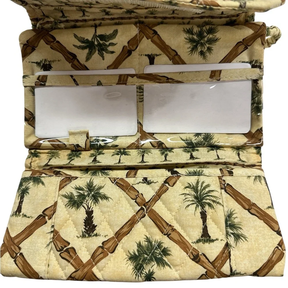 Style-Eyes by Baum Bros. Palm Tree Cotton Crossbody Bag/Wallet